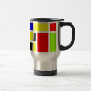 Colourful Rectangles 04 - Customised Travel Mug