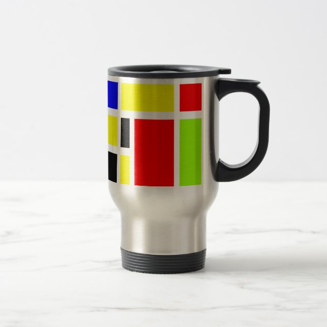 Colourful Rectangles 04 - Customised Travel Mug (Right)