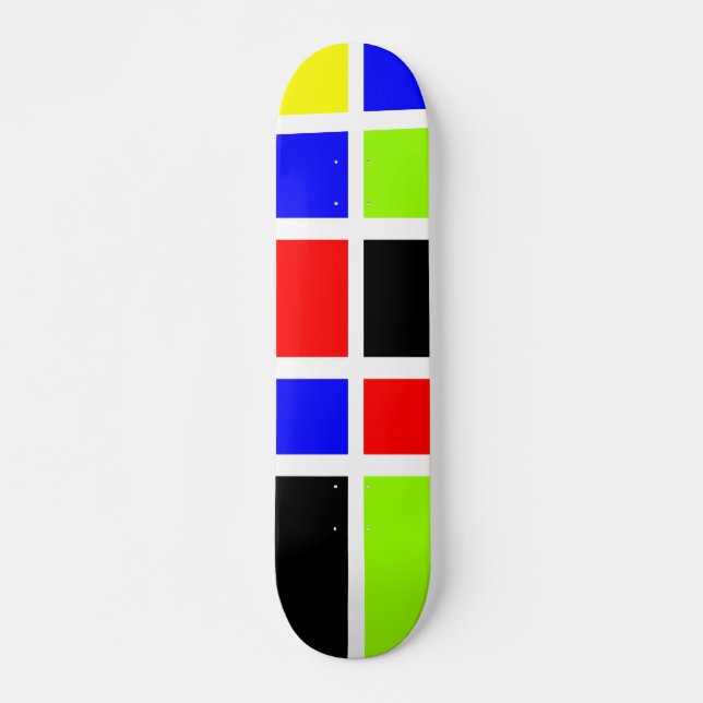 Colourful Rectangles 07 - Old School Skateboard (Front)