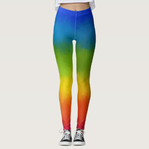 Colourful Red Blue Yellow Green Template Modern Leggings