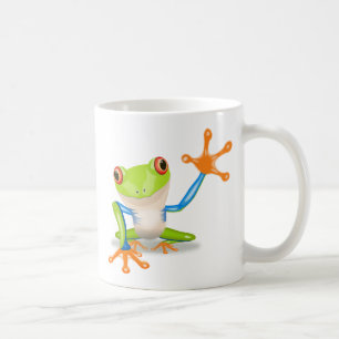Colourful Red-Eyed Tree Frog Reaching Out Coffee Mug