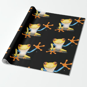 Colourful Red Eyed Tree Frog Wrapping Paper