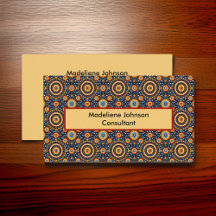 Colourful Red Gold Blue Tribal Circles Geometric