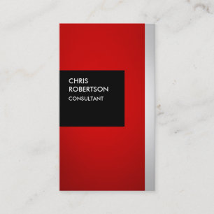 Colourful Red Grey Black Creative Business Card