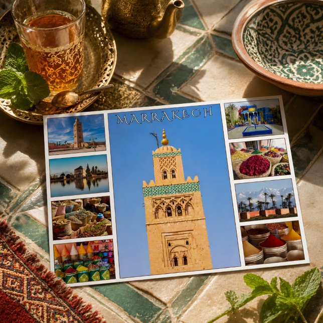 Colourful Red Marrakech Moroccan Architecture Postcard (Creator Uploaded)