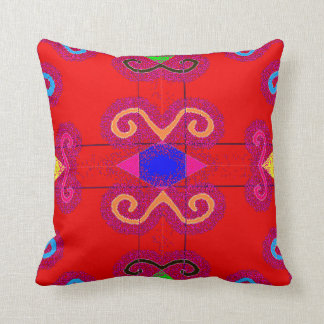Colourful Red Mexican Style Tile Pillows