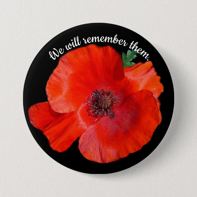 Colourful Red Poppy 7.5 Cm Round Badge (Front)