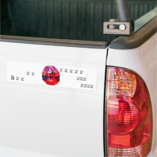 Colourful Red Purple Flower Bee Bumper Sticker