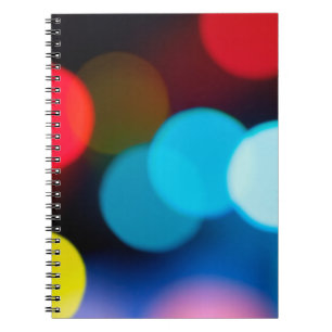 colourful (red sky artic an yellow colour) blurred notebook