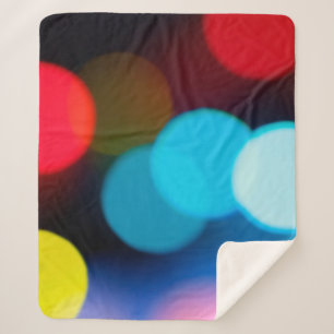 colourful (red sky artic an yellow colour) blurred sherpa blanket
