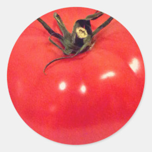 Colourful Red Tomato 4Joe Classic Round Sticker