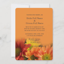 Colourful red, yellow, orange daisy flowers weddin