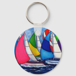 Colourful Regatta Sailing Key Chain