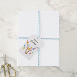 Colourful Reindeer Gift Tags