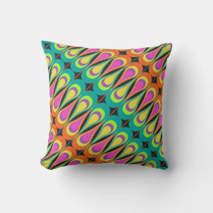 Colourful repeating diagonal pattern.abstract, art cushion