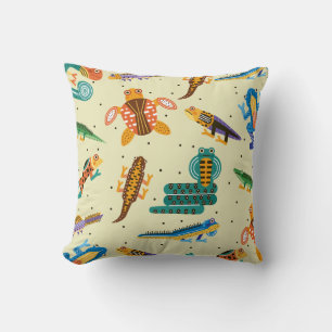 Colourful Reptile Pattern Cushion