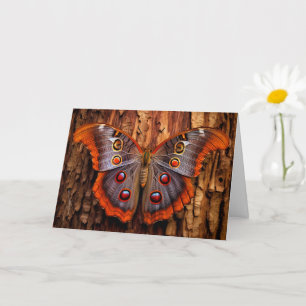 Colourful Resting Butterfly Illustration Card