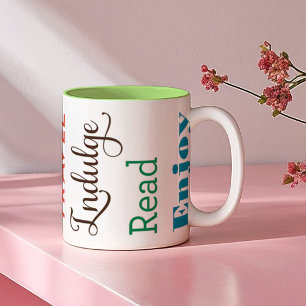 Colourful Retirement Inspiration Words Two-Tone Coffee Mug