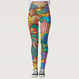 Colourful Retro 1960s, Psycholdelic Leggings
