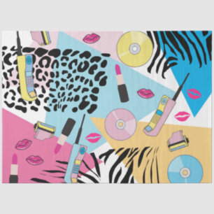 Colourful Retro 1990's Nineties Pattern Tissue Paper