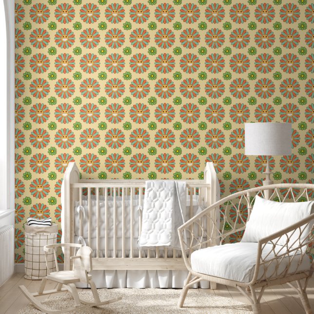 Colourful Retro 60s 70s Inspired Wallpaper (Kids)