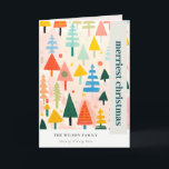 Colourful Retro Abstract Christmas Landscape Photo Holiday Card<br><div class="desc">If you need any further customisation please feel free to message me on yellowfebstudio@gmail.com.</div>