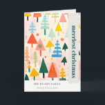 Colourful Retro Abstract Christmas Landscape Photo Holiday Card<br><div class="desc">If you need any further customisation please feel free to message me on yellowfebstudio@gmail.com.</div>