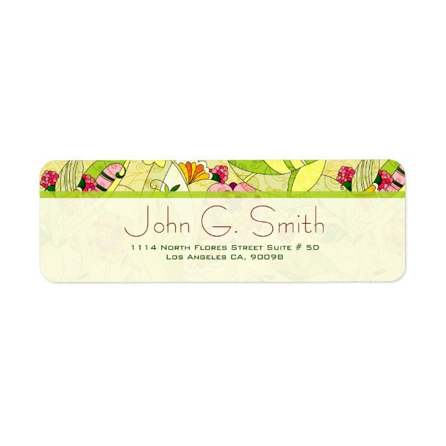 Colourful Retro Abstract Floral Collage (Front)