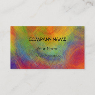 Colourful Retro Abstract Painting 7 Business Card