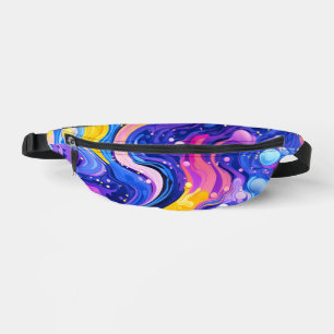 Colourful Retro Abstract Pattern Bum Bags