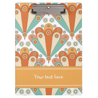 Colourful retro abstract vintage design clipboard