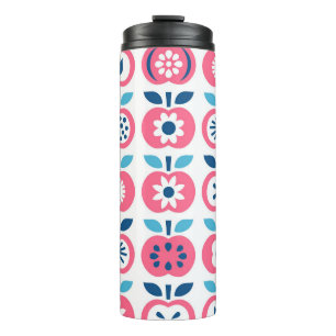 Colourful Retro Apple Seamless Pattern Thermal Tumbler