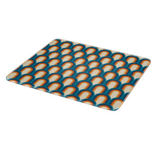 Colourful Retro Arch Rainbow Pattern  Cutting Board