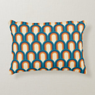Colourful Retro Arch Rainbow Pattern Decorative Cushion