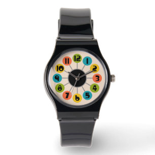 Colourful Retro Atomic Mid Century Modern Watch