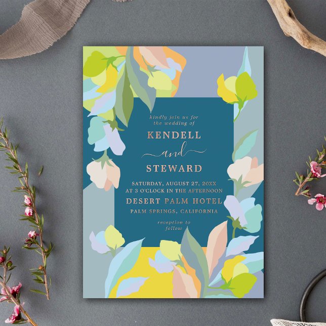 Colourful Retro Bold Floral Summer Spring Wedding  (Creator Uploaded)