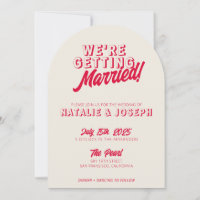 Colourful Retro Bold Funky Unique Wedding Arch