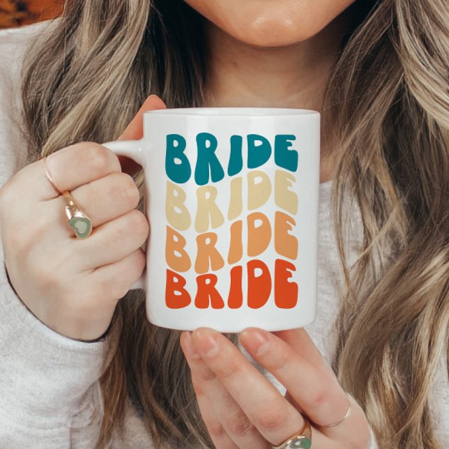 Colourful Retro Bride Mug Gifts For Bride To Be (Creator Uploaded)