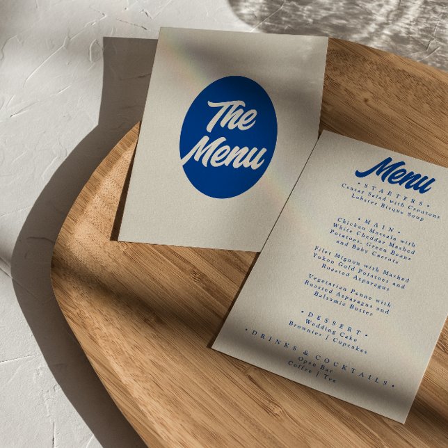 Colourful Retro Bright Funky Modern Dinner Wedding Menu (Creator Uploaded)