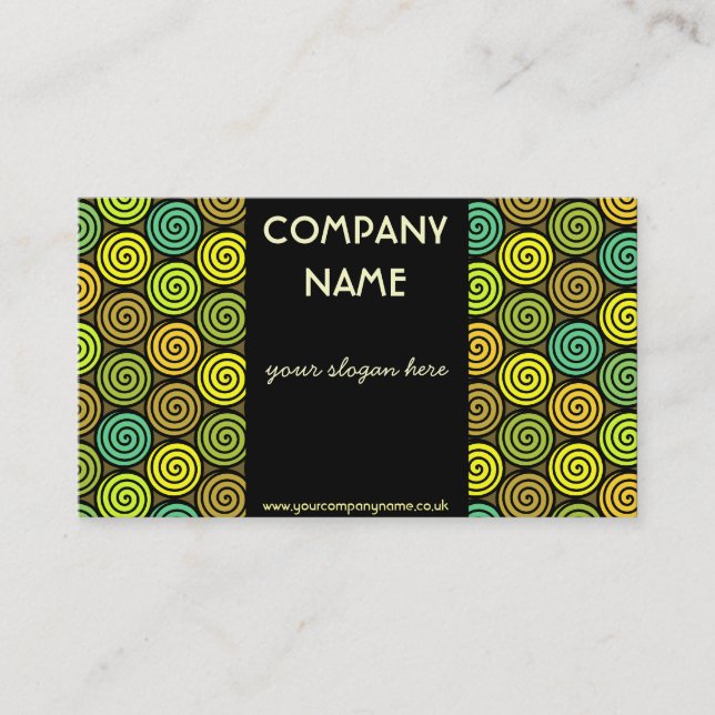 Colourful Retro Business Card (Front)