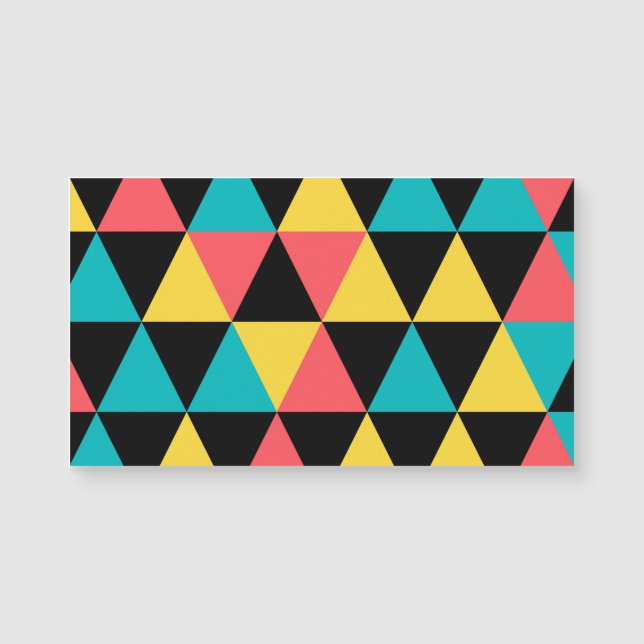 Colourful, retro cheerful geometric graphic patter (Front)