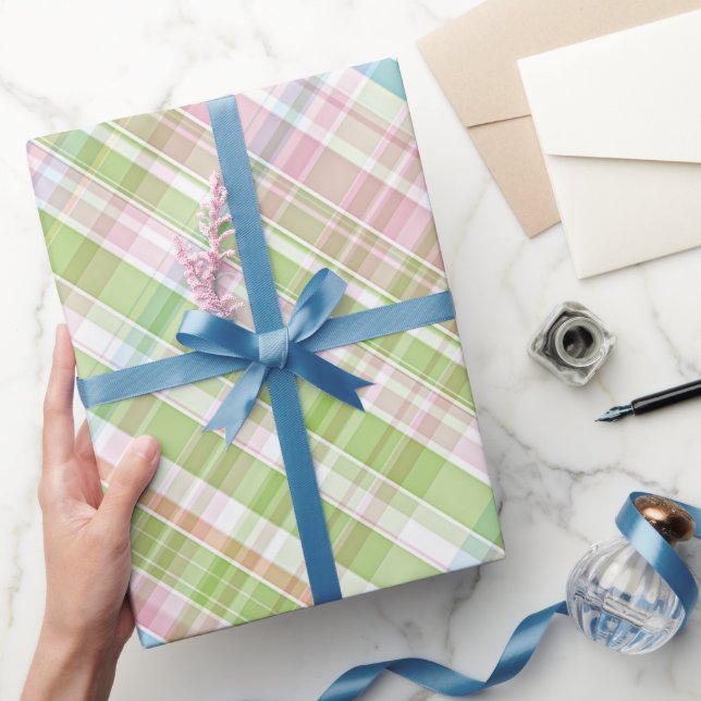 Colourful Retro Chic Clan Tartan Plaid Pattern Wrapping Paper (Gifting)