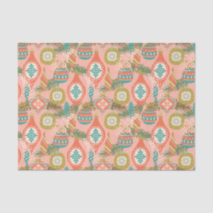 Colourful Retro Christmas Ornaments Tissue Paper