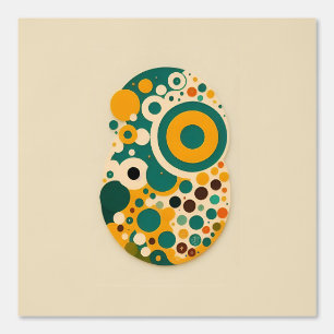Colourful Retro Circles Abstract Art Wallpaper