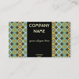 Colourful Retro Circles Business Card