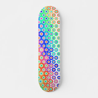 Colourful Retro Circles Skateboard