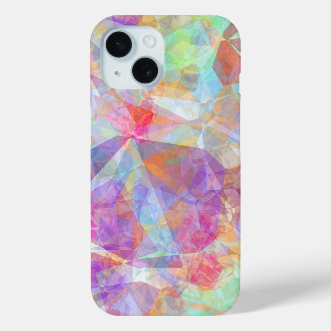 Colourful Retro Cool Polygon Mosaic Art Pattern Case-Mate iPhone Case (Back)