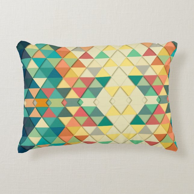 Colourful Retro Decorative Cushion (Front)