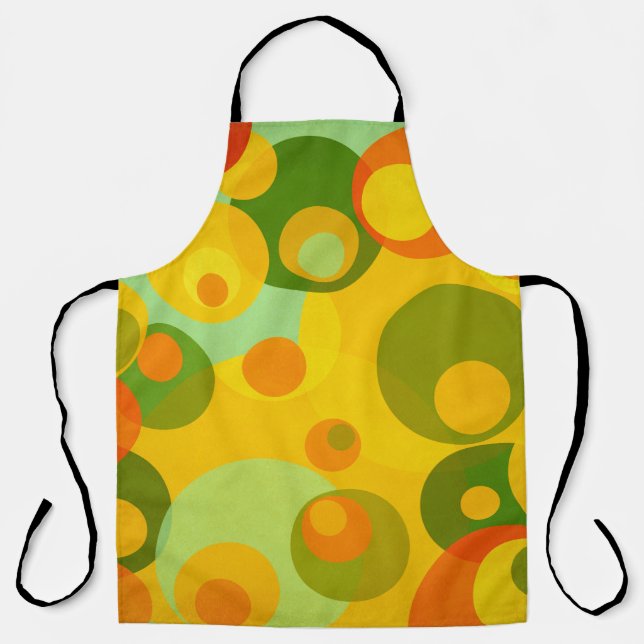 Colourful Retro Design Apron (Front)