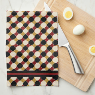 Colourful Retro Dots Tea Towel